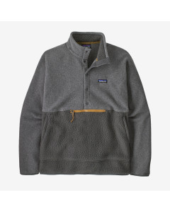 Patagonia m's retro pile half-snap fleece jacket forge grey pile