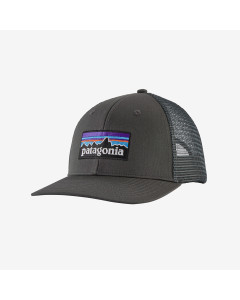 Patagonia p-6 logo trucker hat forge grey