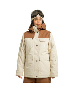 Dc shoes wmns liberate jacket oatmeal 15k giacca snowboard donna 2026