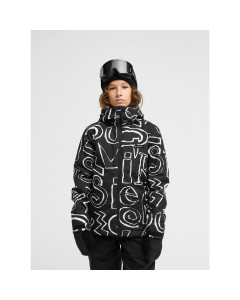 Quiksilver youth mission printed jacket kids spiral print black giacca ragazzo 10k snowboard 2027