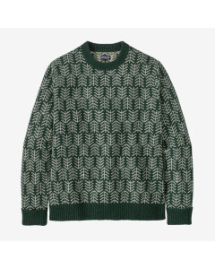 Patagonia m's recycled wool sweater pine knit northern green