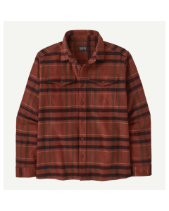 Patagonia men's fjord flannel shirt king dried vanilla camicia