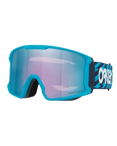 Oakley line miner L blue bolts prizm snow sapphire iridium maschera