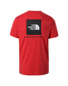 The north face s/s red box tee rococco red 