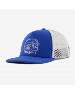 Patagonia duckbill trucker hat lost and found passage blue