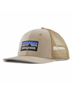Patagonia p-6 logo trucker hat beige tan