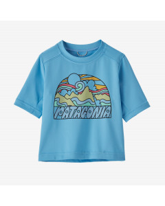 Patagonia baby capilene silkweight t-shirt fitz roy rays lago blue