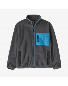 Patagonia kid's synch fleece jacket forge grey 