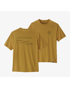Patagonia capilene cool daily graphic shirt clean climb type cabin gold x-die maglia tecnica