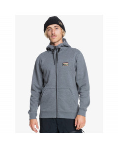 Quiksilver big logo snow zip hoodie heather grey dwr 2022