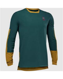 Fox racing defend thermal jersey emerald 2023 maglia maniche lunghe MTB