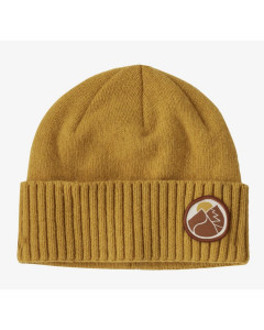 Patagonia brodeo beanie slow going patch cabin gold