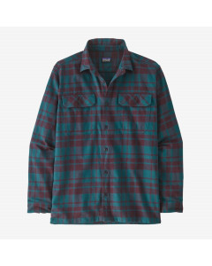 Patagonia l/s organic cotton midweight fjord flannel shirt ice caps belay blue