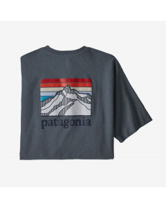 Patagonia m's line logo ridge pocket responsibili tee plume grey