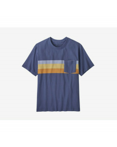 Patagonia m's cotton in conversion midweight pocket tee the point stripe current blue