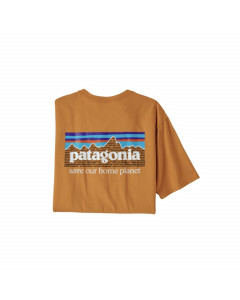 Patagonia m's p-6 mission organic t-shirt cloudberry orange