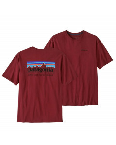 Patagonia m's p-6 mission organic t-shirt wax red