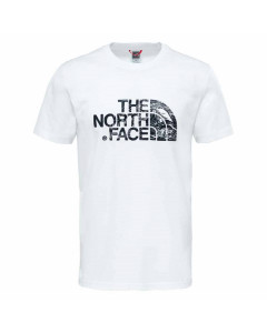 The north face s/s woodcut dome tee tnf white