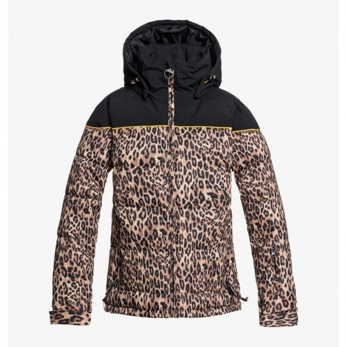 Dc shoes diva down jacket leopard fade 2021 giacca snowboard donna ski 15k  - SnowStore
