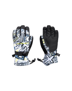 Quiksilver mission youth mitt heritage scribble black 2025 guanti ragazzo