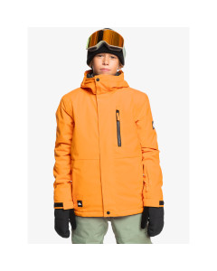 Quiksilver youth mission solid jacket orange pepper 10k 2025 giacca ragazzo