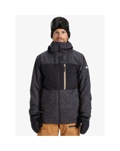 Quiksilver sycamore printed jacket mountain static true black 20k giacca snowboard 2026