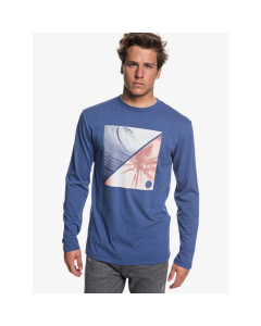 Quiksilver colourful night ls tee bijou blue 2019
