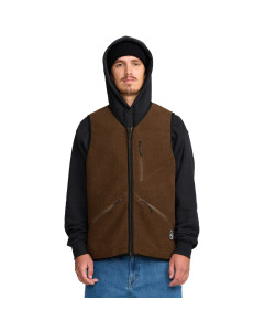 Volcom snowdrift vest brown smanicato pile 2026
