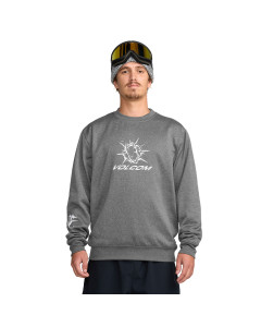 Volcom hydro fleece sweatshirt heather grey felpa tecnica 2026
