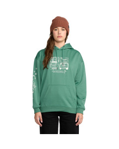 Volcom w's essential hydro hoodie sprice green felpa dwr donna snowboard 2026