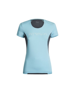 Montura run logo t-shirt woman ice blue piombo