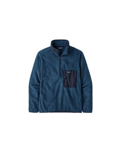 Patagonia m's microdini 1/2 zip p/o tidepool blue