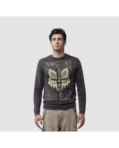 Fox racing t-shirt tecnica maniche lunghe throttle race graphic premium black 2025