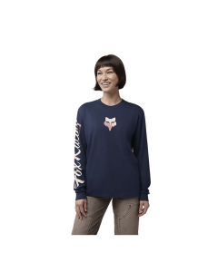 Fox racing w scripted t-shirt maniche lunghe donna midnight 2025