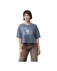 Fox racing w throttle oversized crop tee dark vintage 2025 maglia donna