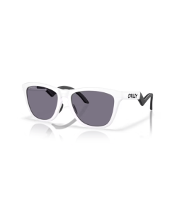 Oakley frogskins hybrid matte white prizm grey occhiali da sole 