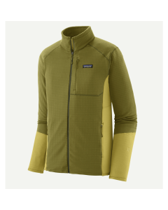 Patagonia m's R1 fleece jacket graze green pile tecnico giacca