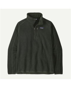 Patagonia better sweater 1/4 zip fleece old growth green pile