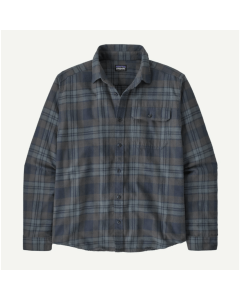 Patagonia l/s lightweight fjord flannel shirt Paw: Smolder Blue camicia