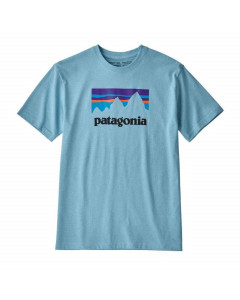 Patagonia shop sticker responsibili tee break up blue