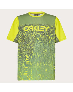 Oakley maven coast ss jersey distorted frogskins green