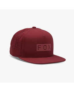 Fox racing wordmark tech snapback hat scarlet 2024