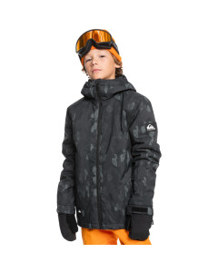Quiksilver youth mission printed jacket nature zoom dark shadow 10k 2025 giacca ragazzo