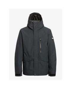 Quiksilver mission solid jacket true black 10k giacca snowboard