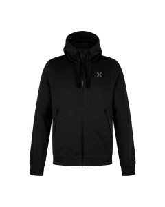 Montura logo cotton hooded sweater black felpa