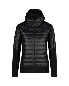Montura peak hybrid hooded jacket woman black giacca piumino donna