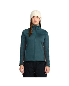 Volcom w's frostbyte fleece full zip sweatshirt atlantic deep felpa donna snowboard 2026