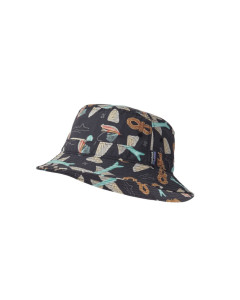Patagonia wavefarer bucket hat fly 50 ink black cappello