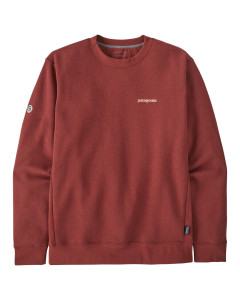 Patagonia fitz roy icon uprisal crew sweatshirt mangrove red felpa unisex