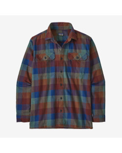 Patagonia l/s organic cotton midweight fjord flannel shirt guides superior blue